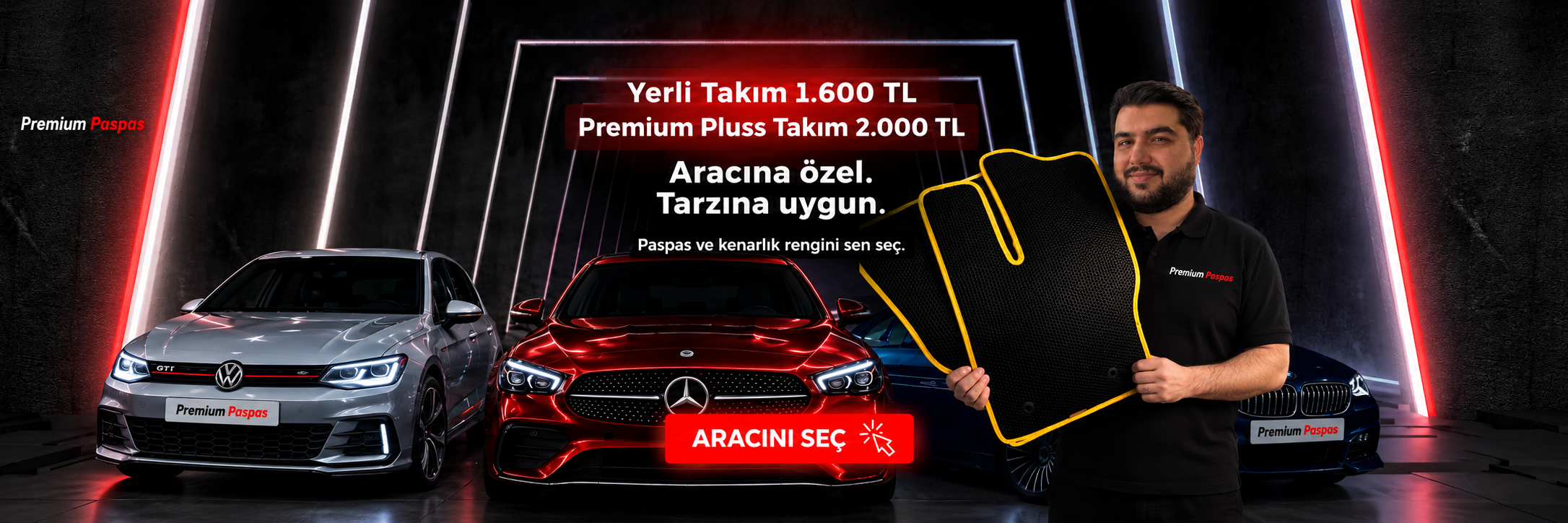 Premium Paspas — Yerli Takım 1.600 TL, Premium Pluss Takım 2.000 TL